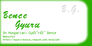 bence gyuru business card